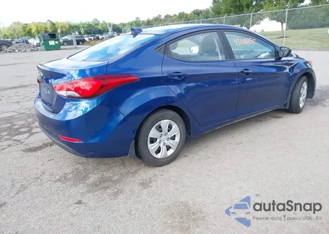 2016 Hyundai Elantra Se z USA, uszkodzony, nr VIN 5NPDH4AE3GH781301
